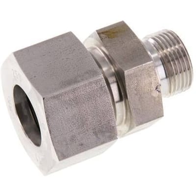 G 3/4'' Buitendraad x 25S RVS Rechte Snijring Koppeling 400 Bar DIN 2353 - FL2S-MC-ST-034G-25-S
