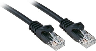 LINDY 48193 RJ45 Netwerkkabel, patchkabel CAT 6 U/UTP 2.00 m Zwart 1 stuk(s)