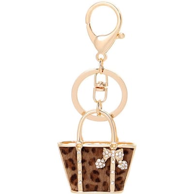 Mode Tas Vorm Legering Plating Vrouwen Sleutelhanger Sieraden Cadeau white