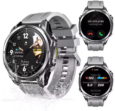 1.83inch HD TFT - Bellen AI Voice - Message - Hartslag & Slaap Monitor - Bloeddruk & O2 - 100+ Sport Modi - LED Zaklamp - 730mAh - Magnetic Laden -