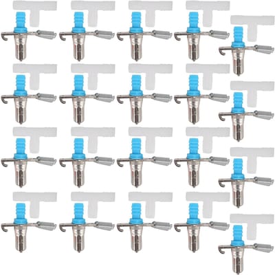 20 Pièces Pas de Rouille Durable Trois Voies Double Ressort Fontaine à Boire Lapin Abreuvoirs Mamelon d'Alimentation en Eau Fournitures Type 1 white