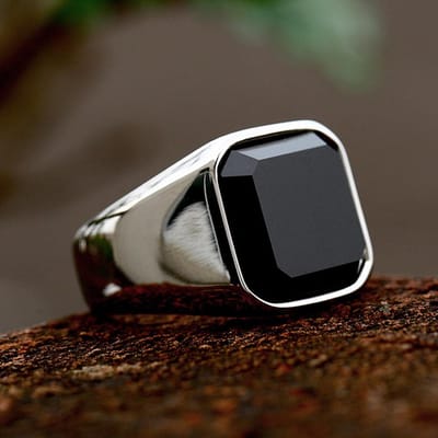 Eenvoudige Mode Roestvrij Staal Met Zirkoon Zwarte Agaat Steen Ringen Voor Mannen Vrouwen Hoge Kwaliteit Trouwsieraden Cadeaus Dropshipping 7 gray