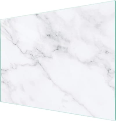 Glazen Kookplaat Beschermer - Snijplank Glasplaat - Keukenwerkblad Beschermen - Gehard Glas - 40 x 30 cm - Marmer