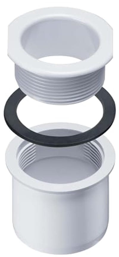 Schroefverbindingsgoot voor regenpijp 83/75mm wit