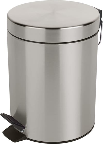 Cosmetica bak - Afvalemmer prullenbak - Badkamer opruimen - Uitneembare binnenemmer - 3 liter - Zilver