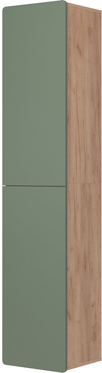 Vicco Izan Hoge kasten – 36.6 x 171.6 cm Groen/gouden eik