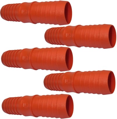 Dailygoods- Reparatiekoppelingen Set van 5 - Reparatieverbindingsmoffen - Tuinslang - Kunststof - Weerhaken - 1''1/4 x 1''1/4 - Slangverbinder