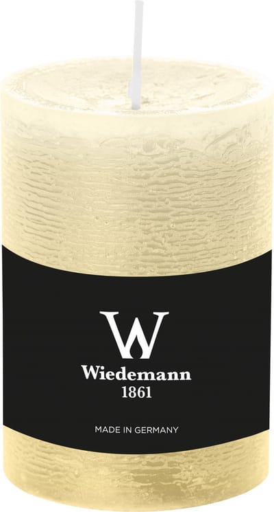 Wiedemann Cilinderkaars/stompkaars - rustieke kaars - creme wit - 7 x 10 cm - 43 branduren
