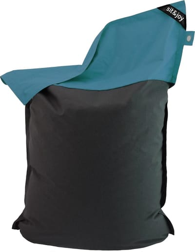 Zitzak 'Duo Largo' Mint Blue (Blauw) | Volwassenen | Indoor & Outdoor | Waterbestendig | Dubbel gestikt | Gevuld met Flexipearl® | Sit&Joy®