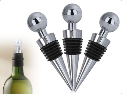 Herbruikbare wijnflesdoppen, 3 stuks, ideaal voor wijnverzameling, champagne, bier en feesten