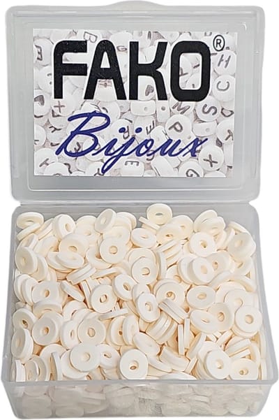 Fako Bijoux - Katsuki Disc Kralen Box - Polymeer Kralen - Surf Kralen - Kleikralen - 6mm - 700 Stuks - Crème
