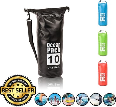 Waterdichte Tas - Dry bag - 10L - Ocean Pack - Dry Sack - Survival Outdoor Rugzak - Drybags - Boottas - Zeiltas -Zwart