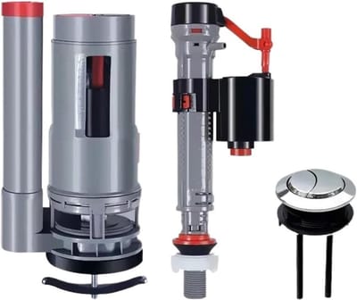 Toilet Vulklep - Waterslot Reparatie - Toilet Onderhoud - Dubbele Spoeloptie - 20-28 cm Verstelbaar - Wit