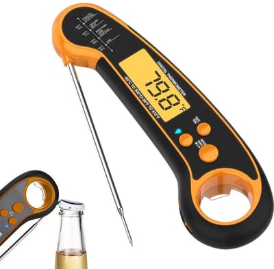 ZYLARO Premium Vleesthermometer - BBQ Thermometer - Waterdicht - Digitale Barbecuethermometers - Voedselthermometer - oranje