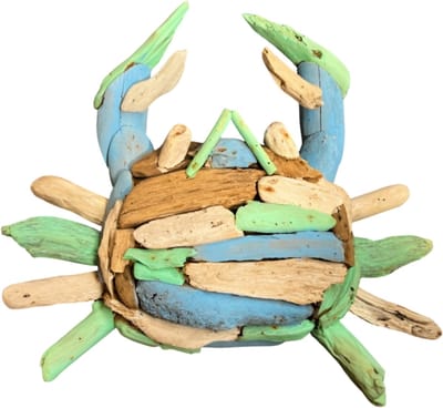 Decoratieve Krab – Driftwood – 40 x 35 cm – Natuurlijke Zee-Inspiratie