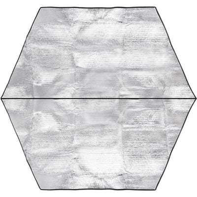 Outdoor picknickmat picknick draagbare vochtbestendige picknickmat parkgras lente-uitje kinderen gewatteerde strandmat. 194*180cm zilver