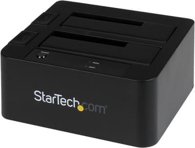 Dual Bay Dockingstation voor 2.5" en 3.5" SSD/HDD met USB 3.0 en eSATA