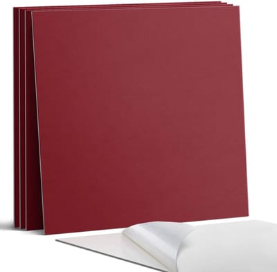 Coloray Wandpanelen Zelfklevend - Kleur bordeauxrood Zelfklevende Wandpanelen - 50 cm x 50 cm - Bordeaux Wandpaneel PVC - 5 stuks - Eénkleurige Wandpanelen Zelfklevend - Keuken Wandpanelen - Wandpanelen Badkamer