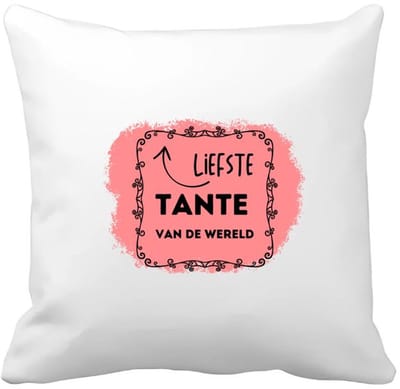 Akyol - liefste tante van de wereld Kussen hoes - Tante - de liefste tante - verjaardag - cadeautje voor tante - kado - geschenk - 40 bij 40 cm