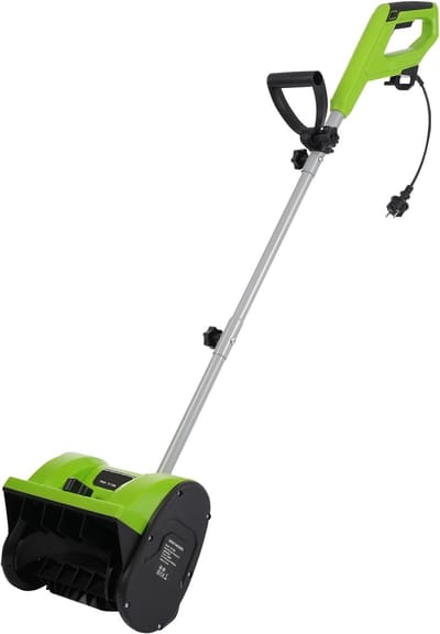 Elektrische Sneeuwblazer - Sneeuwfrees - Snel Sneeuw Ruimen - Instelbare Hoek 180 Graden - 30 Cm Werkbreedte - Groen