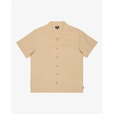 Billabong Vacay Linen Overhemd Met Korte Mouwen Beige L Man