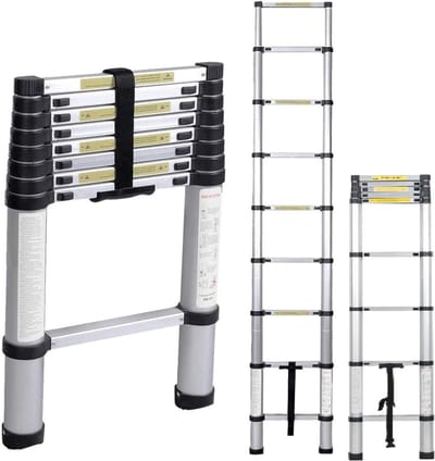 Telescoopladder Aluminium - Vouwladder - 2.6M