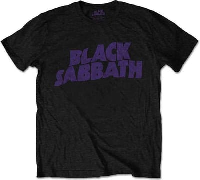 Black Sabbath - Wavy Logo Kinder T-shirt - Kids tm 8 jaar - Zwart