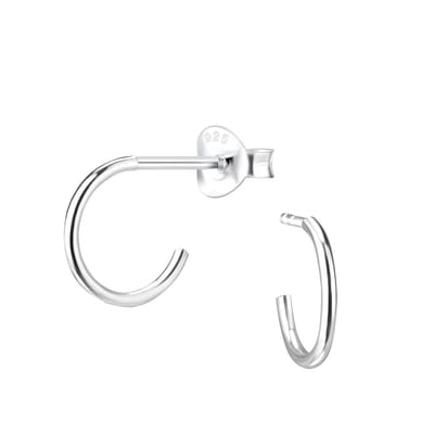 Joy|S - Zilveren basic oorringen - stud - 10 mm