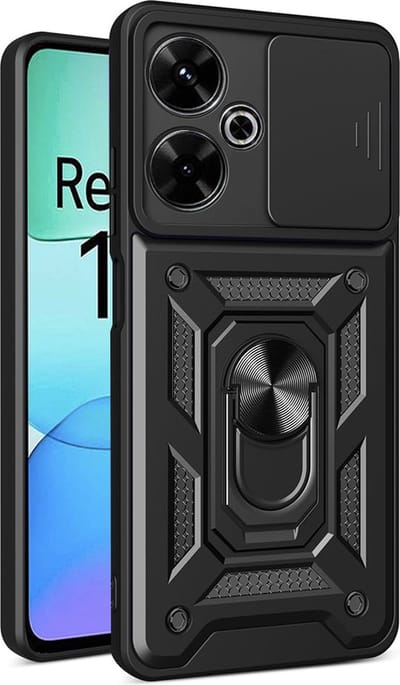 Hoesje geschikt voor Xiaomi Redmi 13 / Xiaomi Poco M6 4G - Techsuit Camshield Back Cover - Zwart