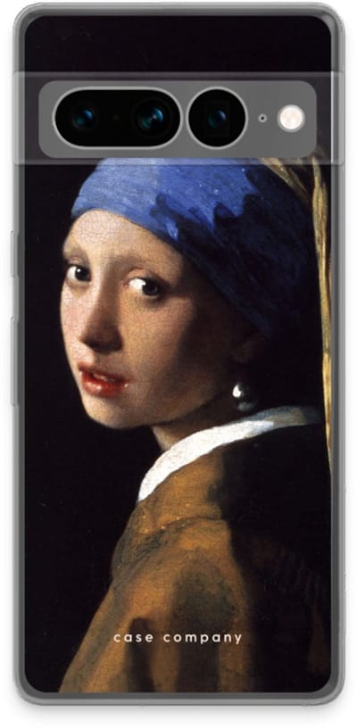 Case Company® - Hoesje geschikt voor Google Pixel 7 Pro hoesje - The Pearl Earring - Soft Cover Telefoonhoesje - Bescherming aan alle Kanten en Schermrand