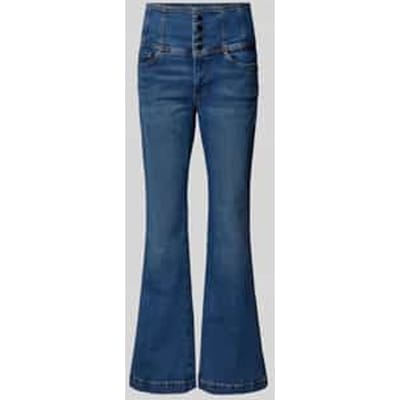 Flared jeans met knoopsluiting