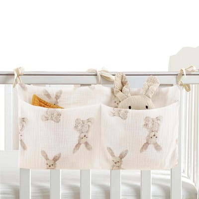 Babybed Opbergtas - Luiertas Organizer - Babykamer Organiseren - Veilig Katoen - 39 x 20 cm - Cartoon Print