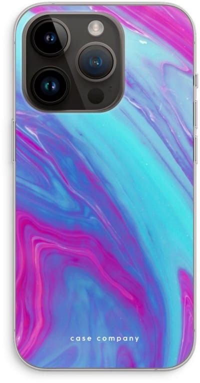 Case Company® - Hoesje geschikt voor iPhone 14 Pro hoesje - Zweverige regenboog - Soft Cover Telefoonhoesje - Bescherming aan alle Kanten en Schermrand