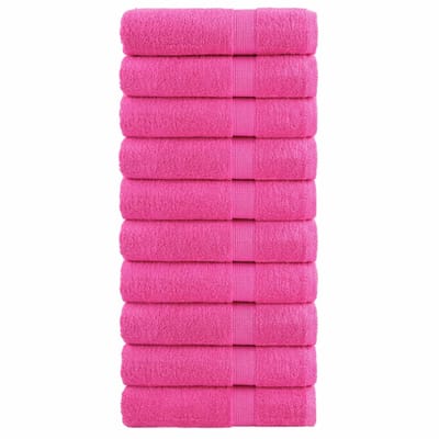 vidaXL - Handdoeken - SOLUND - 10 - st - 600 - g/m² - 50x100 - cm - roze
