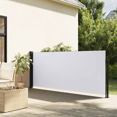 vidaXL - Windscherm - uittrekbaar - 117x300 - cm - wit