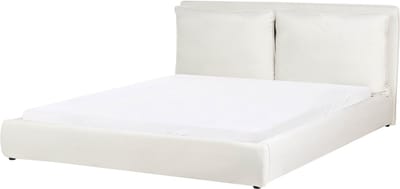 BAJONNA - Tweepersoonsbed - Off-white - 180 x 200 cm - Stof