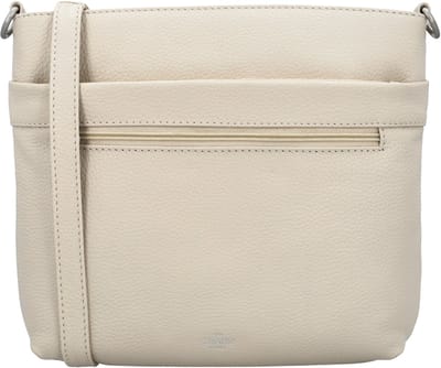 Charm London Washington Schoudertas - Crossbody - Leer - Ritsvakken - Praktisch - Leren Dames Tas - Crème