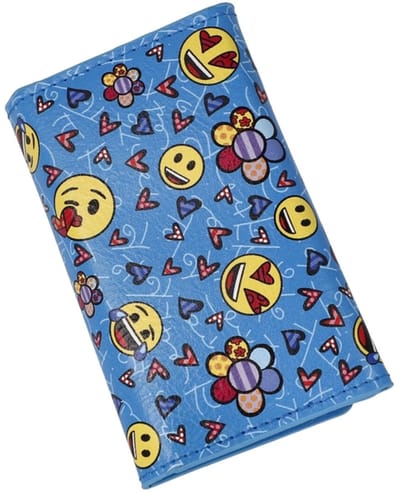 Goebel - emoji by BRITTO | Sleuteltasje Always Happy | Pop Art - Sleutel mapje - 2 stuks