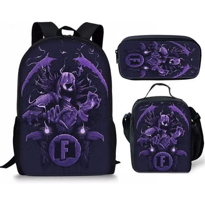 3 stuks Fortnite Activiteitenrugzak Anime Cartoon Schooltas Grote Capaciteit Student Schooltassen Etui Schattig En Charmant Lunchtas Verjaardagscadeau 3pcs