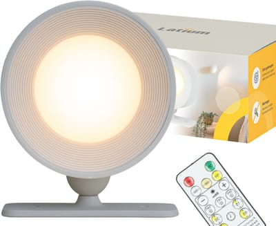 Latium Oplaadbare Wandlamp met Afstandsbediening voor Binnen - Dimbaar en te Bevestigen zonder Boren - USB Oplaadbaar - Slaapkamer - Nachtlamp - Wit