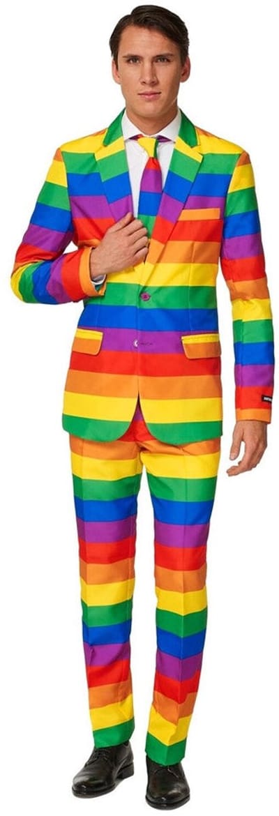 Suitmeister Rainbow - Heren Pak - Carnavalskleding - Pride - Kostuum - Gekleurd - Maat M