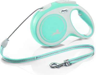 Flexi Rollijn New Comfort Koord M Lichtblauw&Lichtgrijs - Hondenriem - 8 m