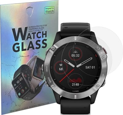 Screenprotector voor Garmin Fenix 6 / 6 Pro / 6 Pro Solar / 6 Pro Sapphire - 2 stuks Beschermglas Smartwatch van glas Transparante glazen schermbeschermfolie