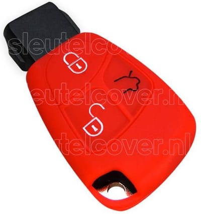 Autosleutel Hoesje geschikt voor Mercedes - SleutelCover - Silicone Autosleutel Cover - Sleutelhoesje Rood