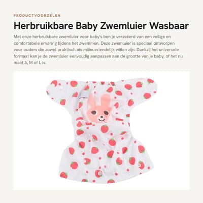 Dailygoods- Zwemluier Wasbaar - Herbruikbaar - Verstelbaar met Drukknopen - Absorberend - Waterdicht - 3 Lagen - Badluier