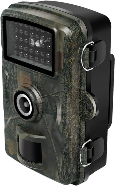 YOR® Professionele WildCamera met Nachtzicht – Wildcamera Voor Buiten Met 90°-Groothoeklens – 32GB SD kaart – Full HD 1080p Resolutie - Camouflage - Zwart - 14cm x 10cm x 7cm