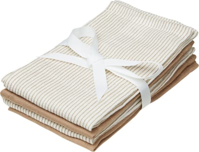 Cam Cam Copenhagen Classic Stripes Washand - 4 Stuks - Camel