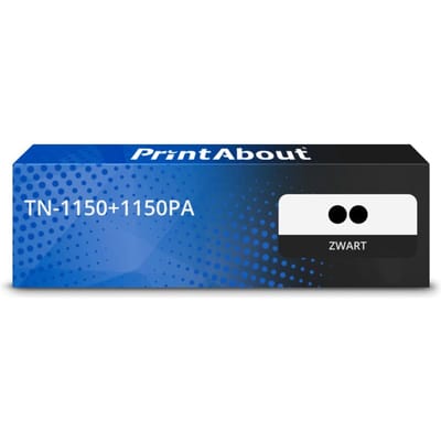 PrintAbout huismerk Toner TN-1150+1150PA Zwart Multipack Geschikt voor Brother