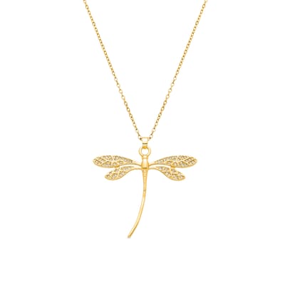 Luxeketting met glanzende 18K gouden afwerking Zirkonia - Kual