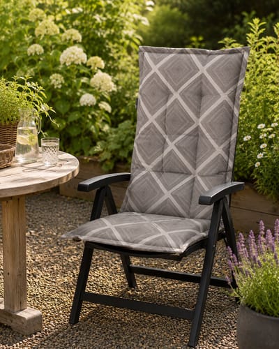 Madison Tuinstoelkussen hoge rug 50x123 cm Viro taupe